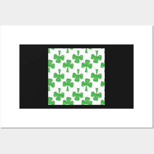 Im Wearing Green, St. Patricks day, chevron pattern in shamrock Posters and Art